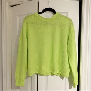 Neon yellow knit sweater